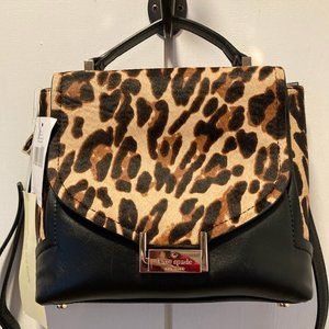 NWT KATE SPADE Keran Micro Street Leopard Haircalf Leather Purse